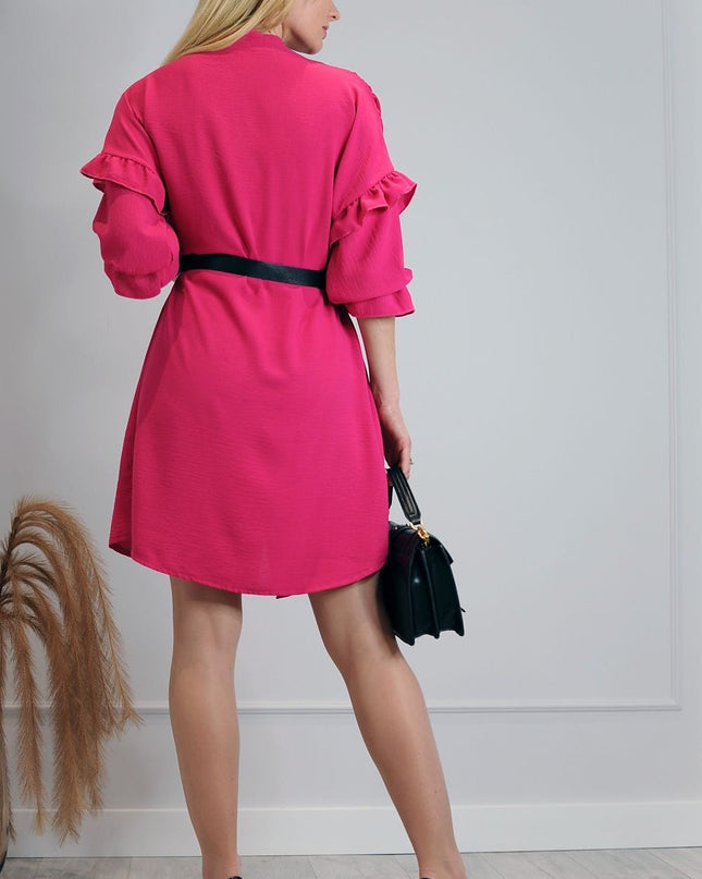 Robe ample boutons en bois