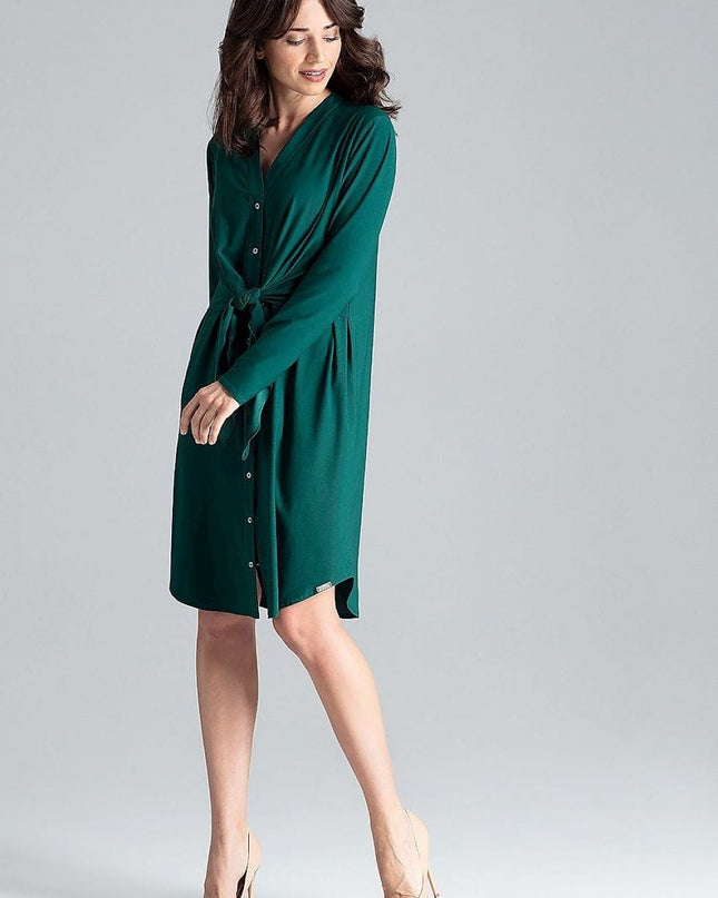 Robe chemise verte élégante