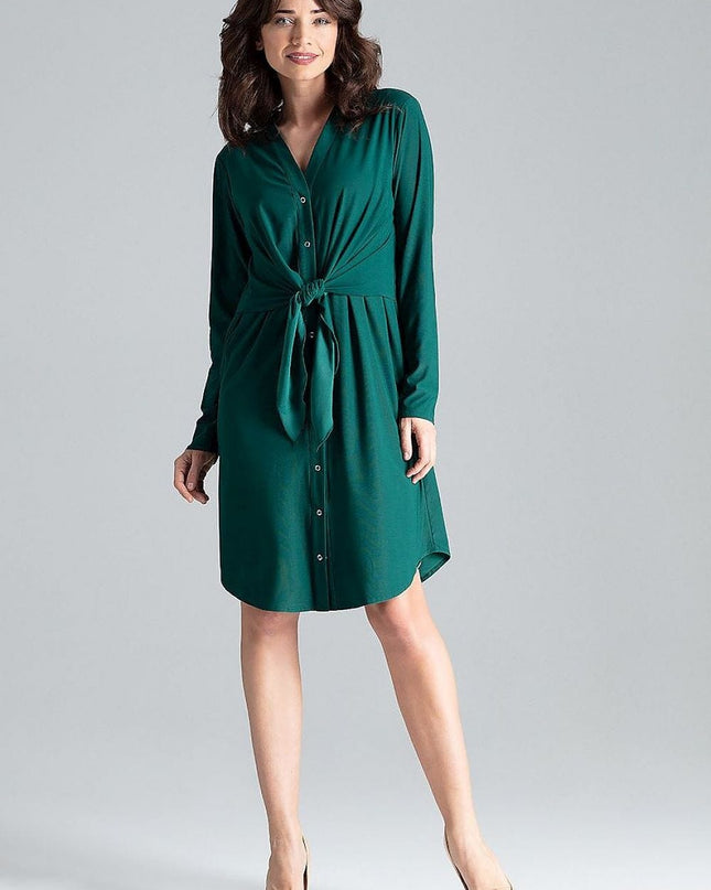 Robe chemise verte élégante