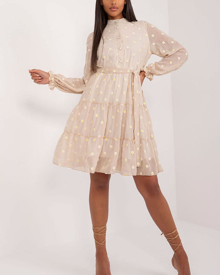 Robe chic à broderie florale