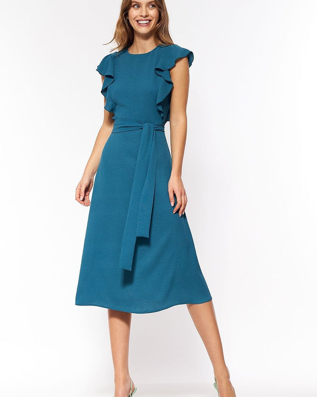 Robe trapèze avec volants