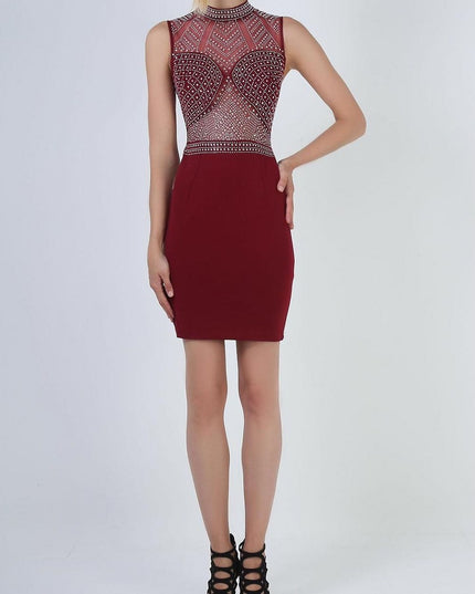 Robe courte avec zircons