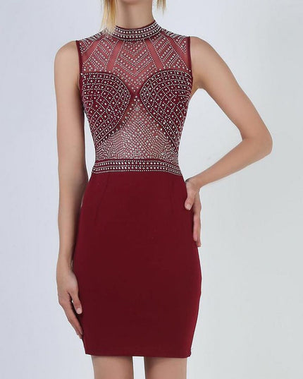 Robe courte avec zircons