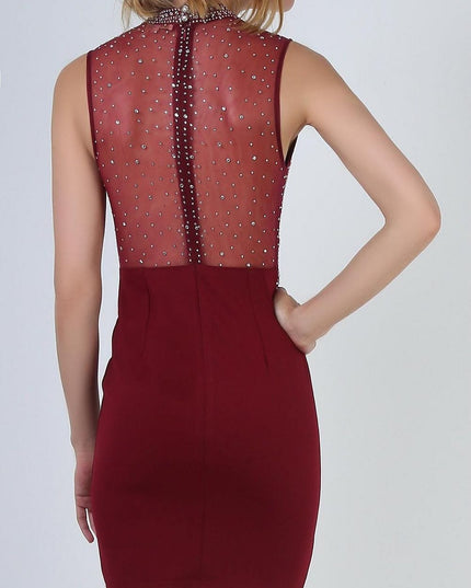 Robe courte avec zircons