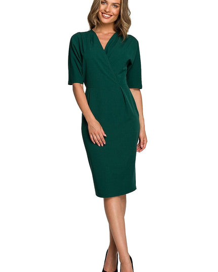 Robe verte manches chauve-souris