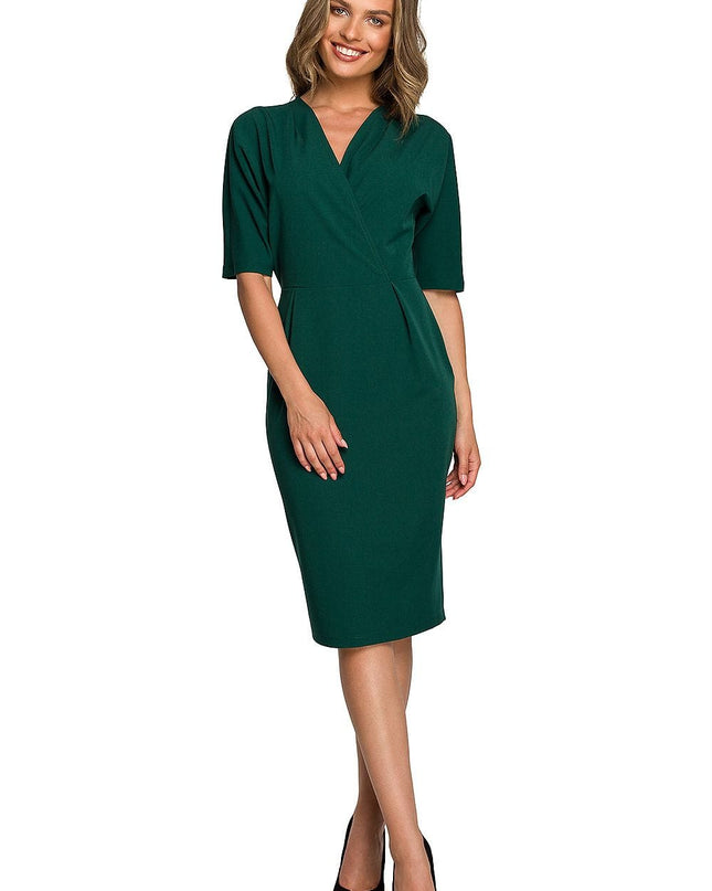 Robe verte manches chauve-souris