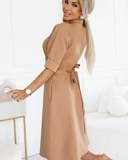 Robe chemisier mousse de mocha