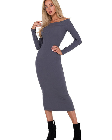 Robe midi épaules dénudées
