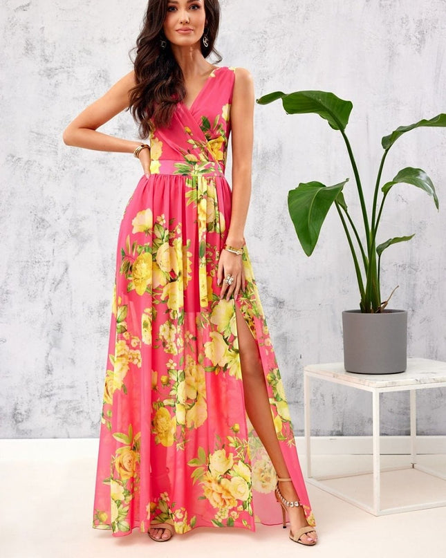 Robe longue florale chic