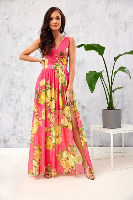 Robe longue florale chic