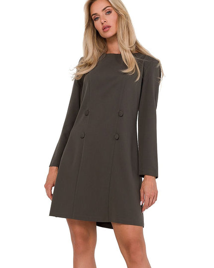 Robe trapèze manches longues
