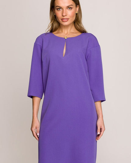 Robe fuchsia ample avec fente