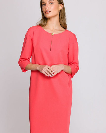 Robe fuchsia ample avec fente