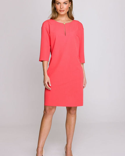 Robe fuchsia ample avec fente