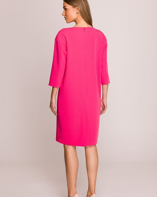 Robe fuchsia ample avec fente