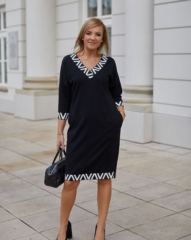 Robe sport-chic avec détails graphiques