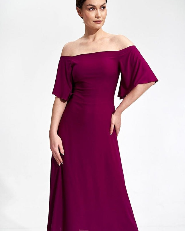 Robe midi à manches larges