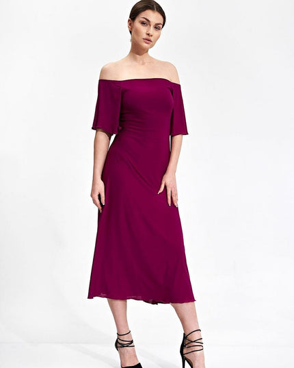 Robe midi à manches larges