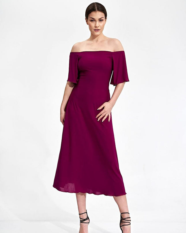 Robe midi à manches larges