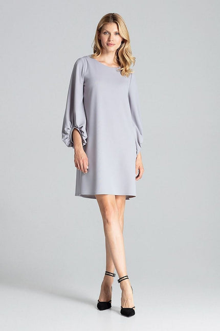 Robe midi trapèze grise