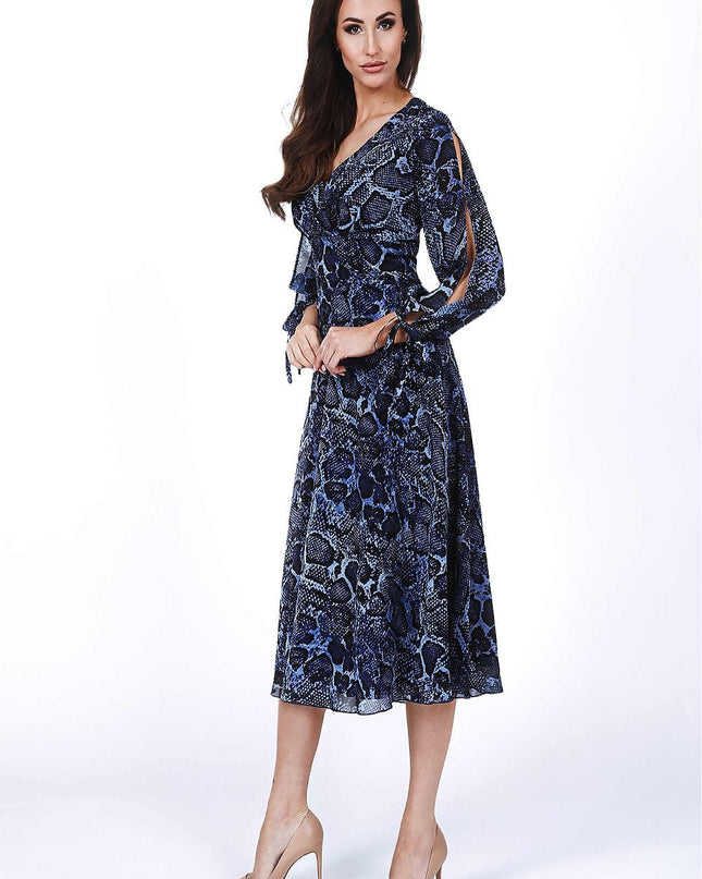 Robe midi fluide imprimée