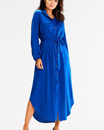 Robe longue ample à ceinture