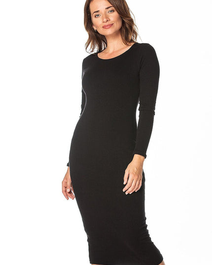 Robe longue ajustée en coton