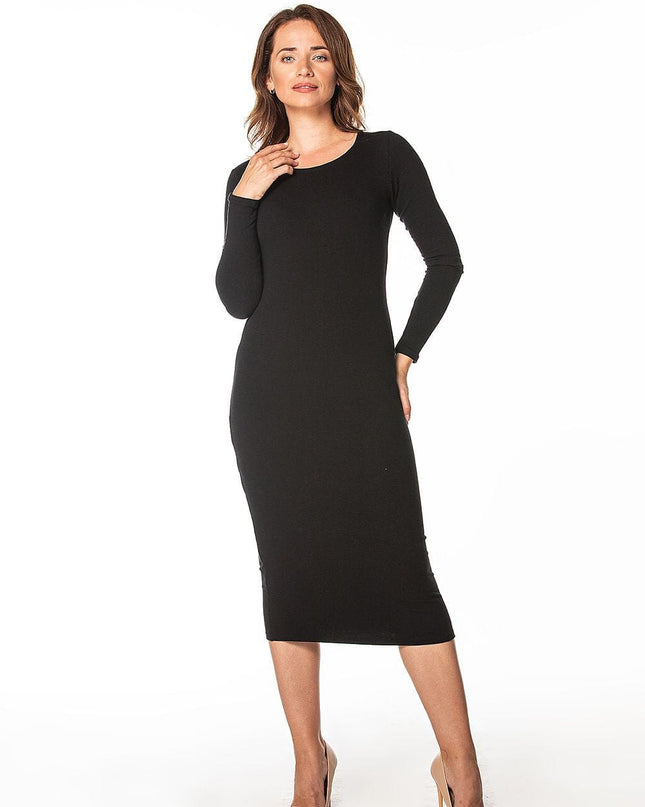 Robe longue ajustée en coton