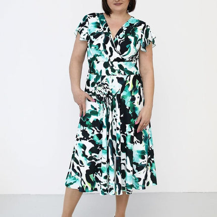 Robe portefeuille à imprimé abstrait