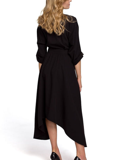 Robe asymétrique noire urbaine
