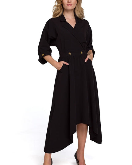 Robe asymétrique noire urbaine