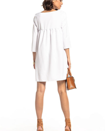 Robe verte plissée avec poches