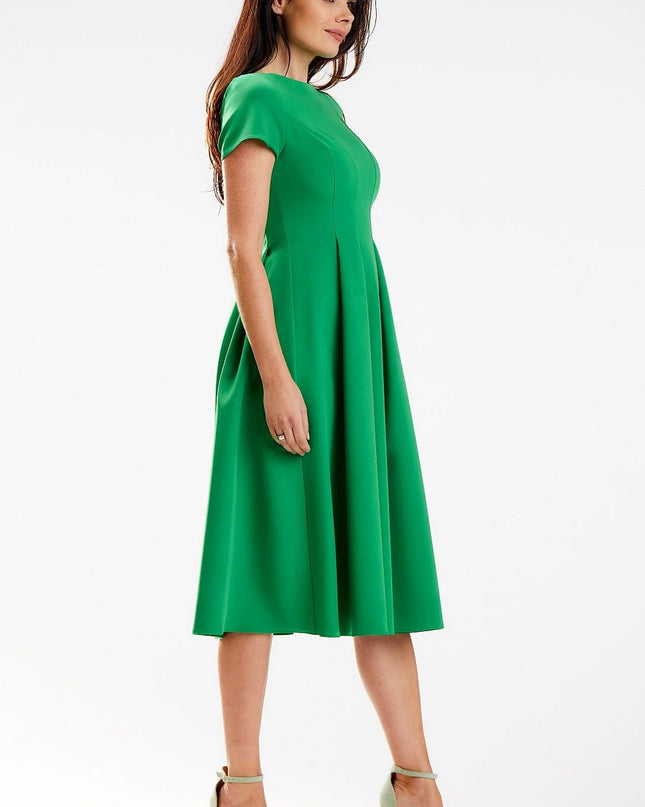 Robe midi encolure bateau