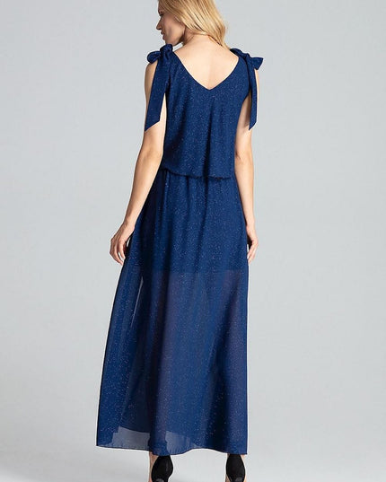 Robe longue rouge fendue