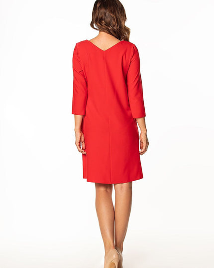 Robe midi rouge avec lien