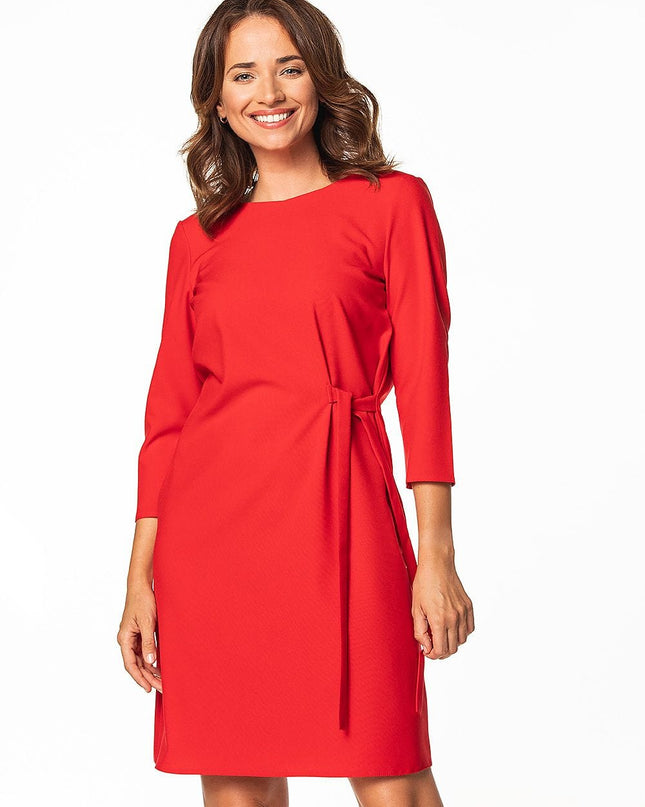 Robe midi rouge avec lien