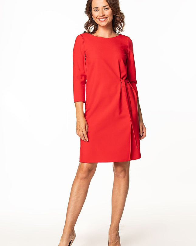 Robe midi rouge avec lien