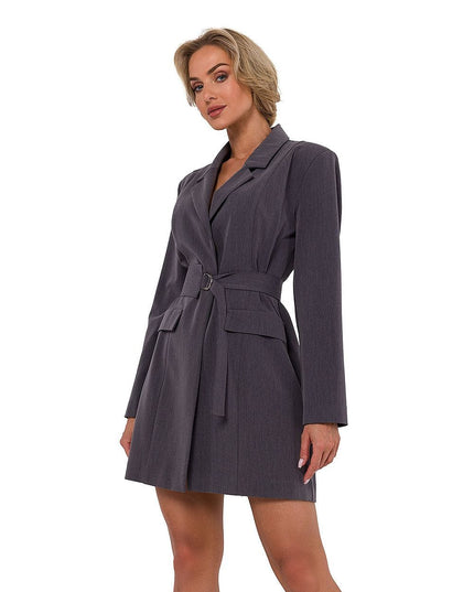 Robe veste fuchsia avec ceinture