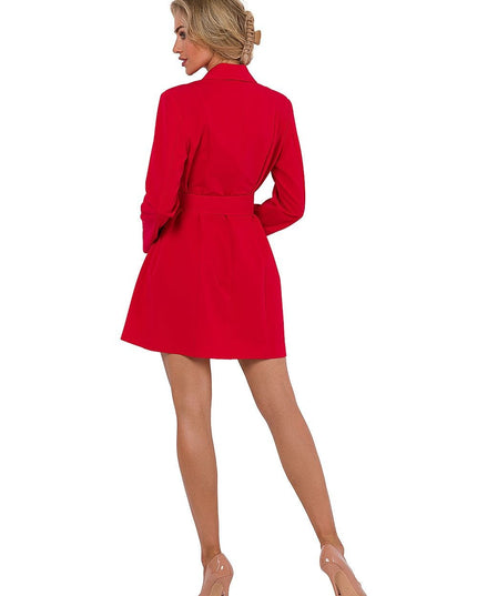 Robe veste fuchsia avec ceinture