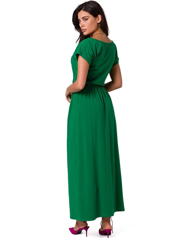 Robe longue en coton vert