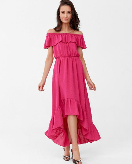 Robe maxi asymétrique verte