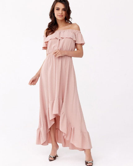 Robe maxi asymétrique verte