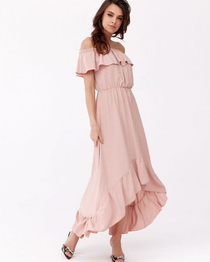 Robe maxi asymétrique verte