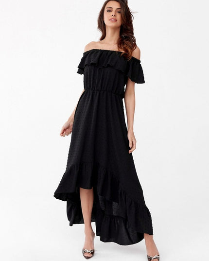 Robe maxi asymétrique verte