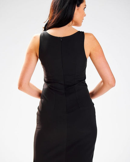Robe verte ajustée avec liens