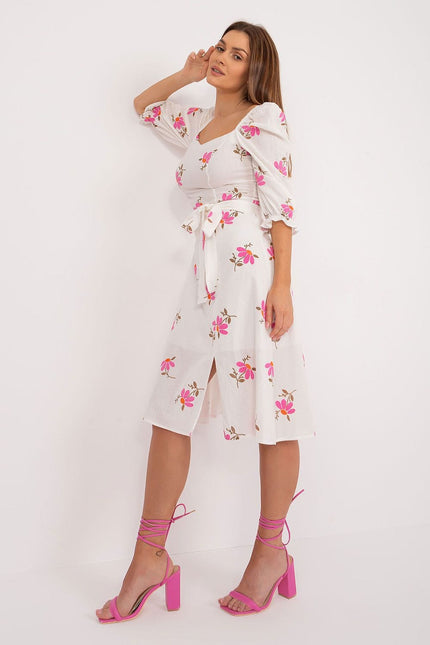 Robe midi fleurs légères