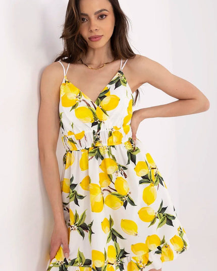 Robe noire imprimé citron