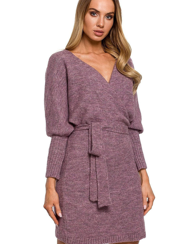 Robe pull mini avec ceinture
