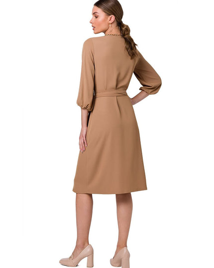 Robe évasée à ceinture