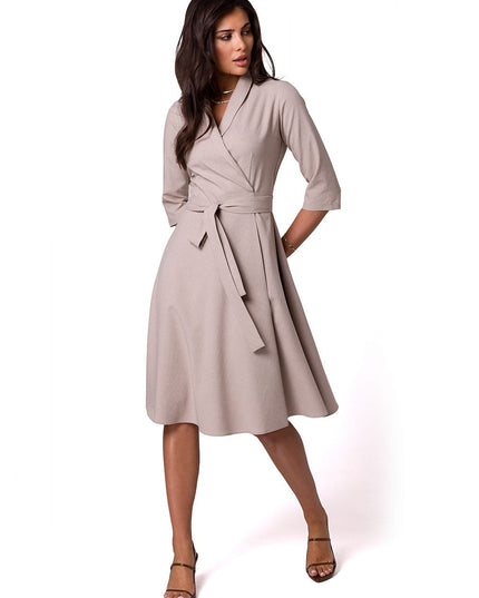 Robe enveloppante col châle